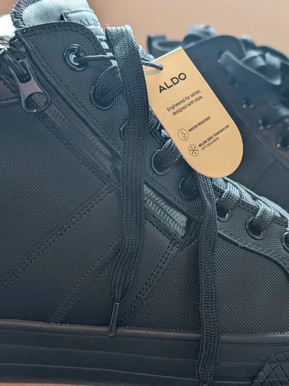 Moto inspired Men's Aldo Aston high top sneaker NWT in box size 10 - Picture 3 of 6